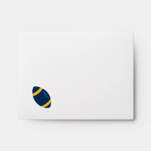 Blue, Yellow, & White Football Theme Envelope
