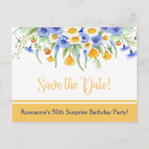 Save The Date Surprise Party Postcards No Minimum Quantity Zazzle