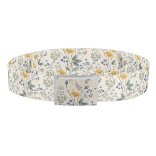Blue & Yellow Wildflowers Belt