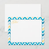 Blue Yellow Zigzag Tribal Ikat Pattern (Front/Back)