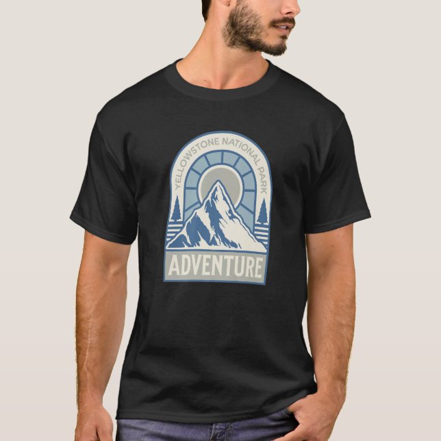 Blue Yellowstone National Park Wyoming Montana Ida T-Shirt (Front)