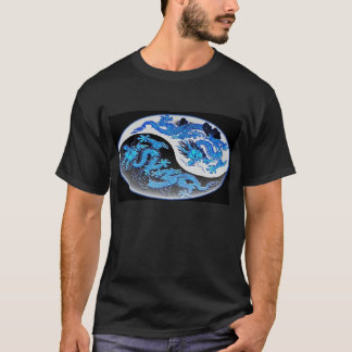 Blue Yin-Yang Dragons T-shirt - Customized