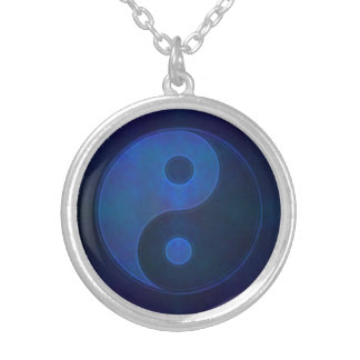 Blue Yin Yang Necklace