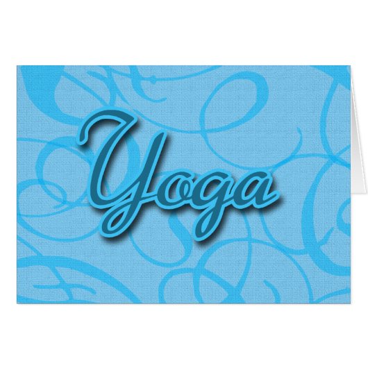 Blue Yoga Flourish Design (Front Horizontal)