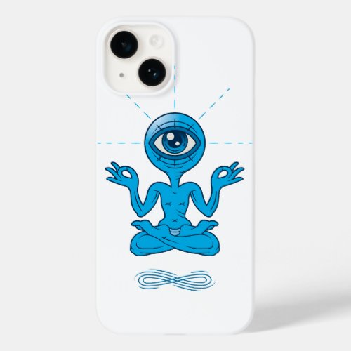 Blue yoga meditator Case_Mate iPhone 14 case