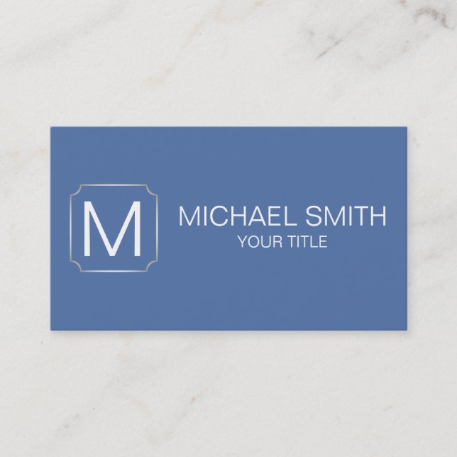 Blue yonder color background business card (Front)