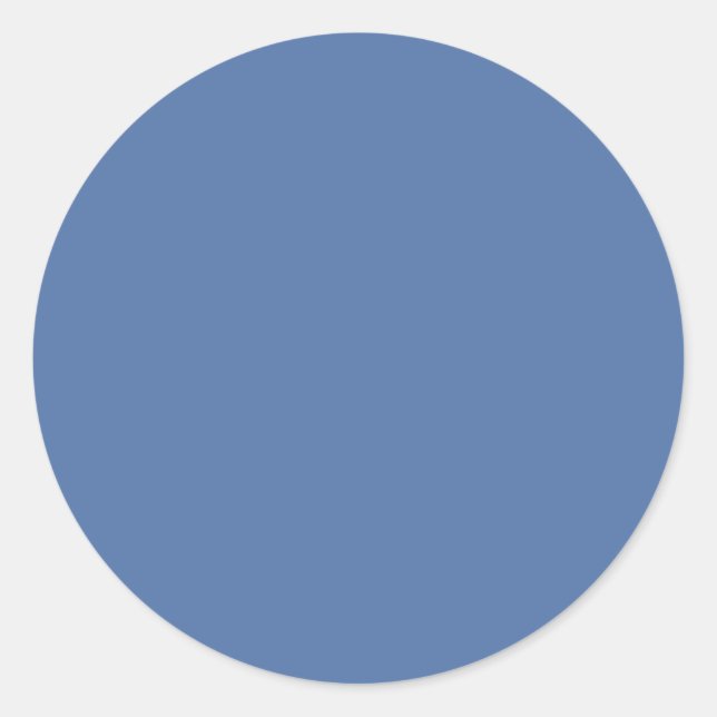 Blue yonder (solid color)  classic round sticker (Front)