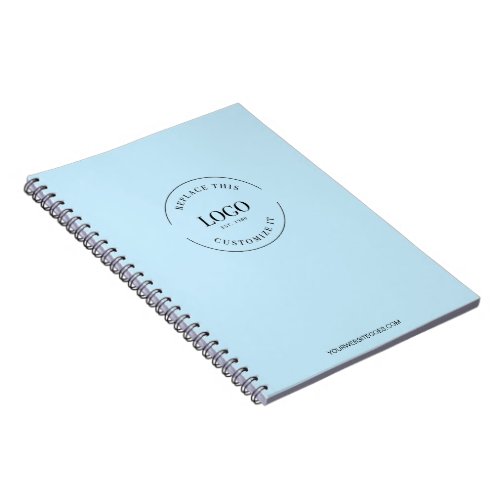 Blue Your Logo and website Promotional Business  Notebook