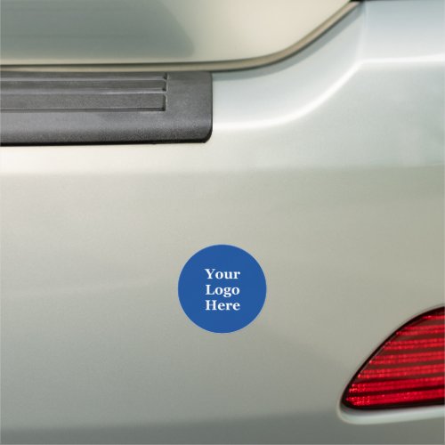 Blue Your Logo Here Car Magnet