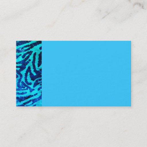 Customizable Blue Zebra Business Card