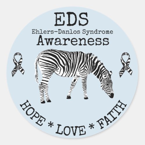 Blue Zebra Ehlers_Danlos syndrome EDS Sticker