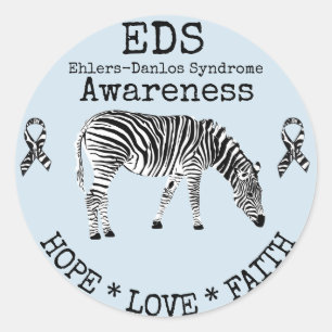 Blue Zebra Ehlers-Danlos syndrome EDS Sticker