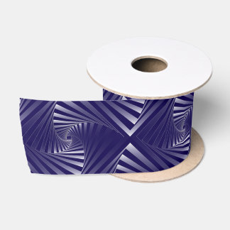 blue zebra geometry satin ribbon