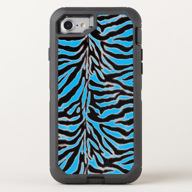 Blue zebra OtterBoxApple iPhoneSE(2nd gen)/8/7Case Otterbox iPhone Case (Back)