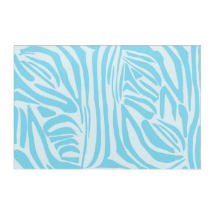 Blue Zebra Pattern Acrylic Print