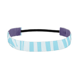 Blue Zebra Pattern Athletic Headband