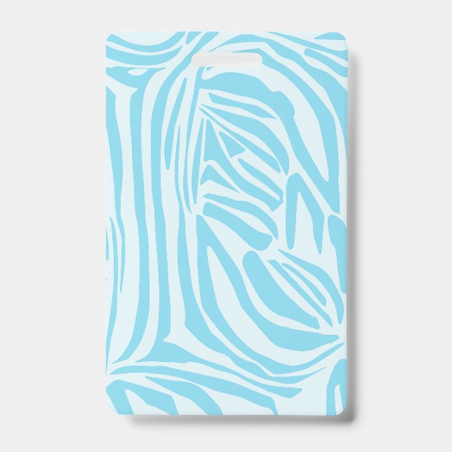 Blue Zebra Pattern Badge (Front)