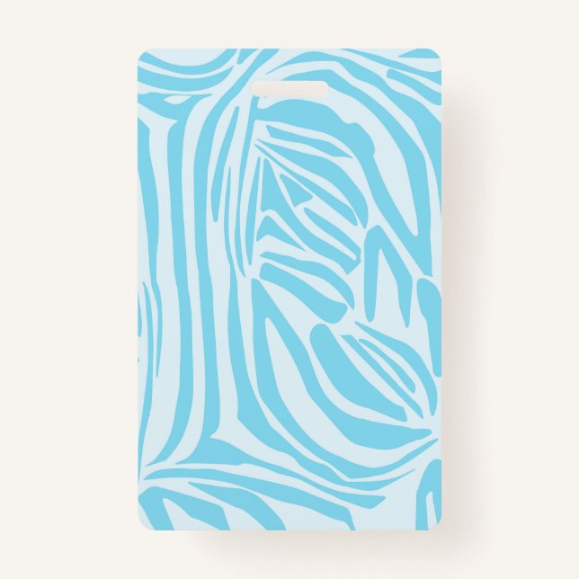 Blue Zebra Pattern Badge (Front)