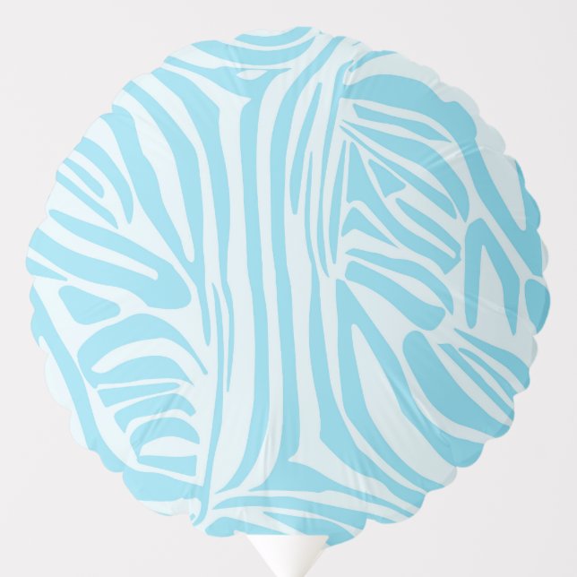 Blue Zebra Pattern Balloon (Front)