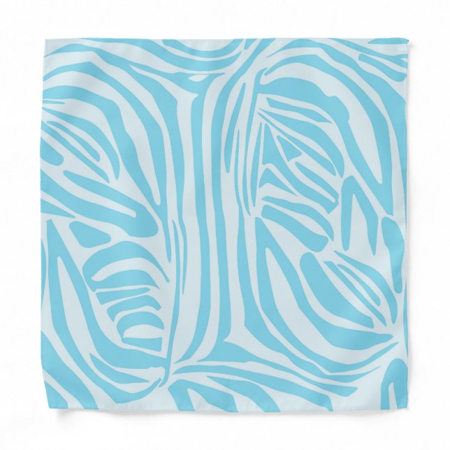 Blue Zebra Pattern Bandana (Front)