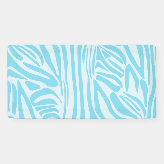 Blue Zebra Pattern Banner (Horizontal)