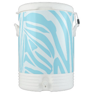 Blue Zebra Pattern Beverage Cooler