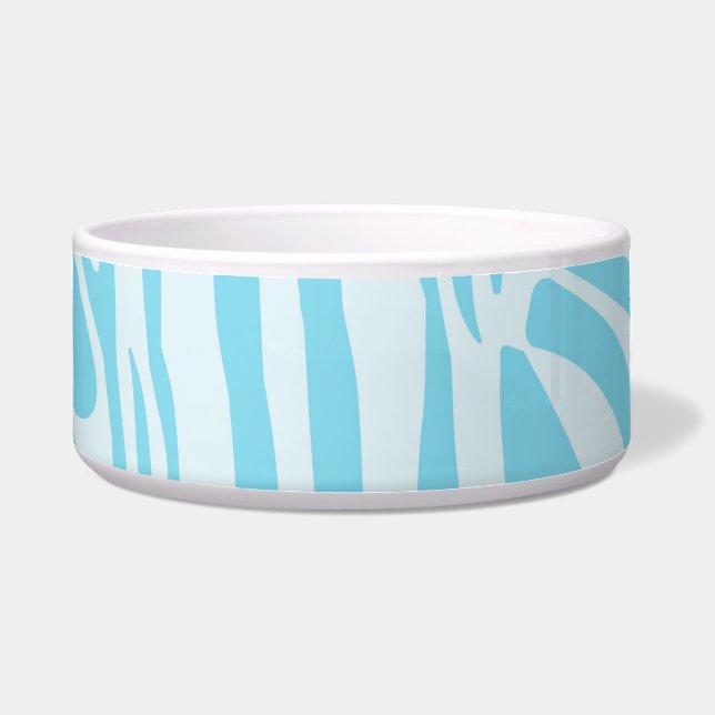 Blue Zebra Pattern Bowl (Front)