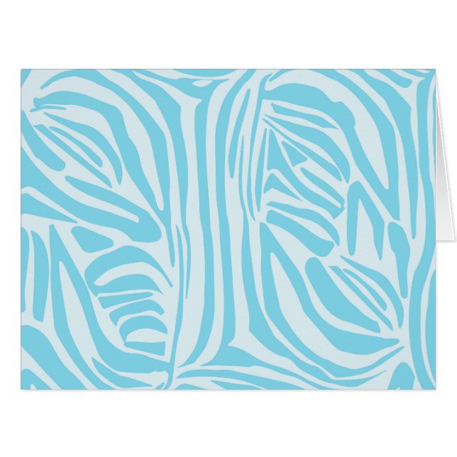 Blue Zebra Pattern Cards (Front Horizontal)