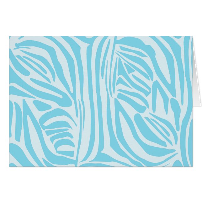 Blue Zebra Pattern Cards (Front Horizontal)