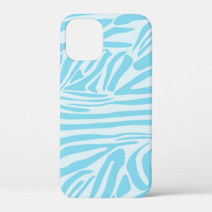 Blue Zebra Pattern iPhone 12 Mini Case