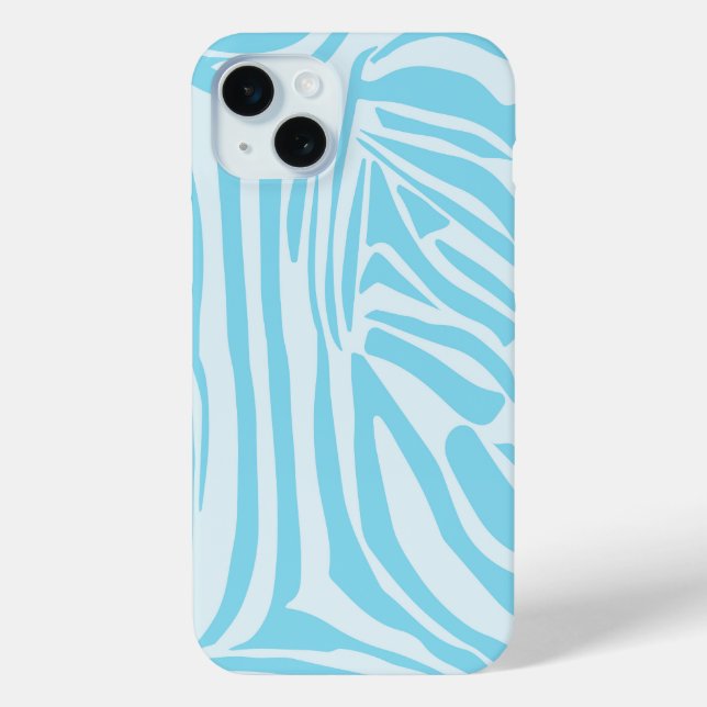 Blue Zebra Pattern Case-Mate iPhone Case (Back)