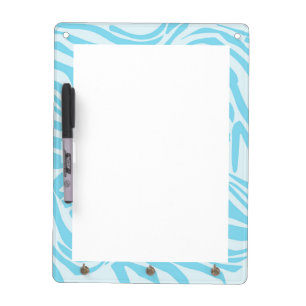 Blue Zebra Pattern Dry Erase Board