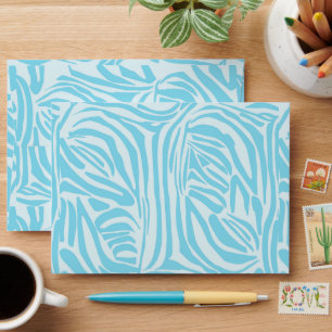 Blue Zebra Pattern Envelope