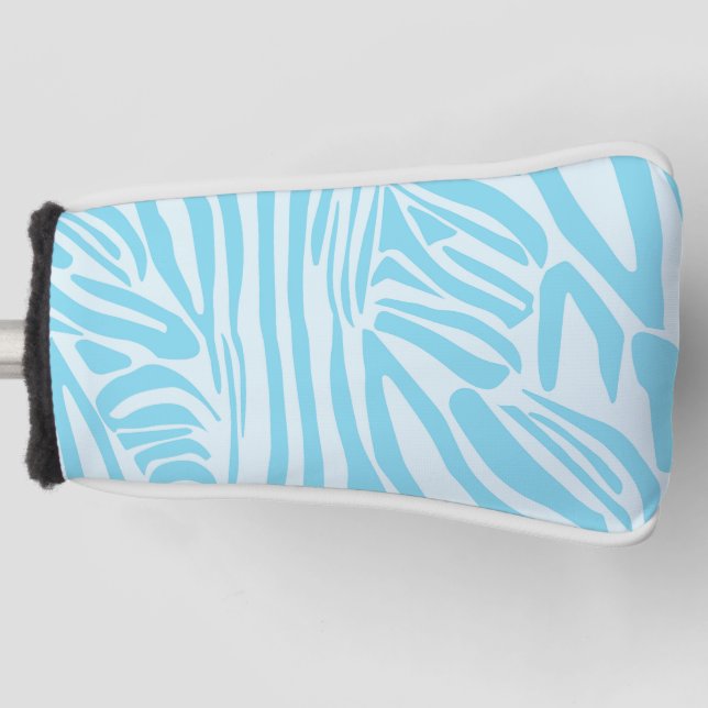 Blue Zebra Pattern Golf Head Cover (Front)