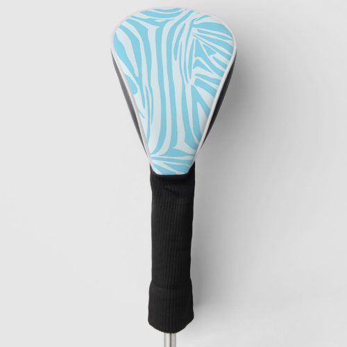 Blue Zebra Pattern Golf Head Cover