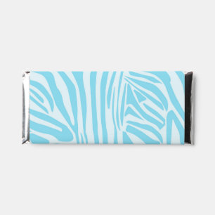 Blue Zebra Pattern Hershey Bar Favors