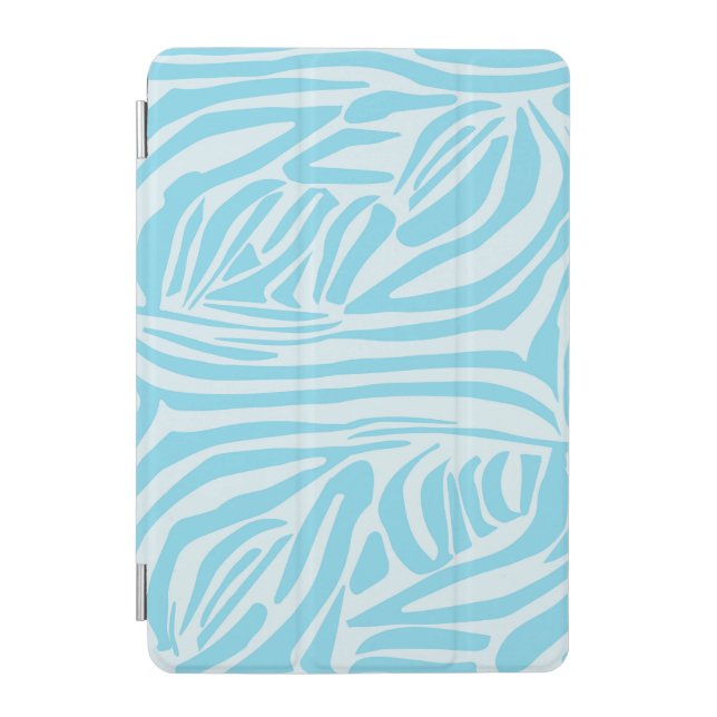 Blue Zebra Pattern iPad Mini Cover (Front)