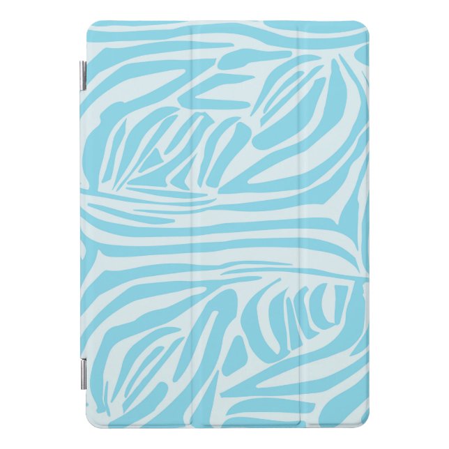 Blue Zebra Pattern iPad Pro Cover (Front)