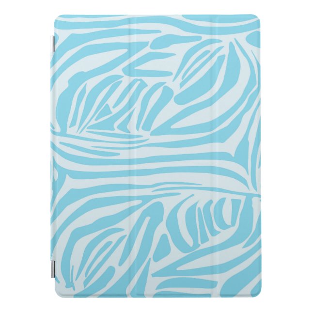 Blue Zebra Pattern iPad Pro Cover (Front)