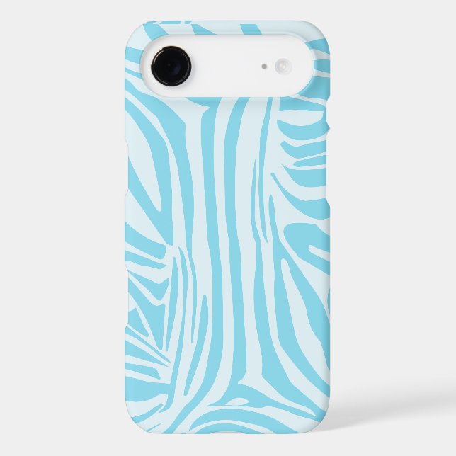 Blue Zebra Pattern iPhone Case (Back)