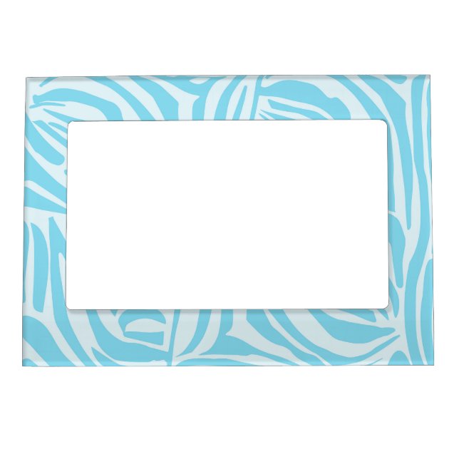 Blue Zebra Pattern Magnetic Frame (Front)