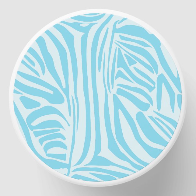 Blue Zebra Pattern Mini Candle Favors (Front)