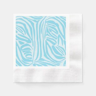Blue Zebra Pattern Napkins