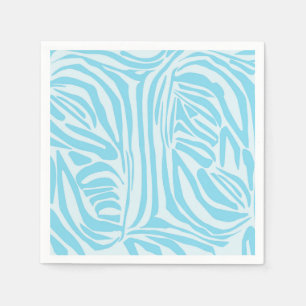 Blue Zebra Pattern Napkins