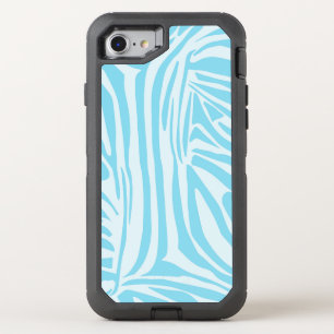 Blue Zebra Pattern OtterBox Defender iPhone SE/8/7 Case