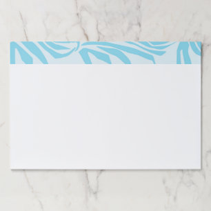 Blue Zebra Pattern Paper Pad