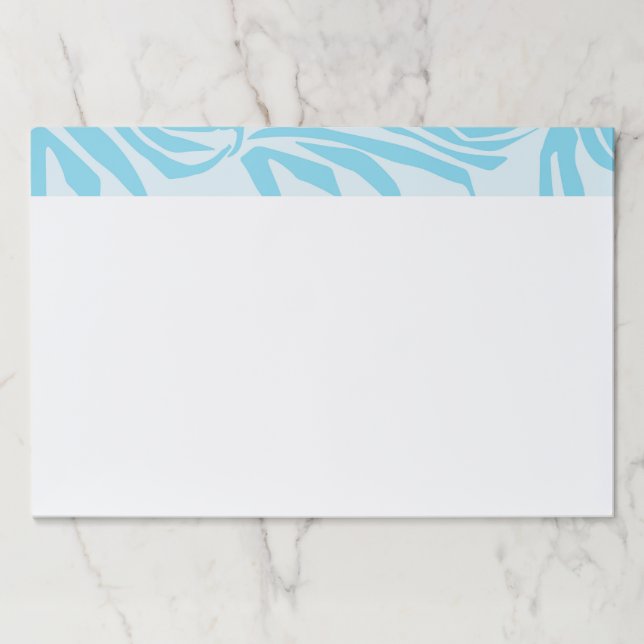 Blue Zebra Pattern Paper Pad (Front)