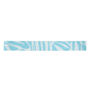Blue Zebra Pattern Satin Ribbon