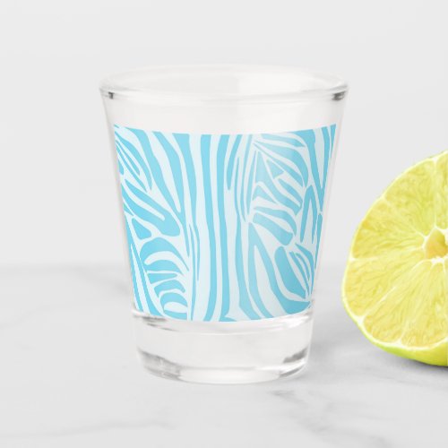 Blue Zebra Pattern Shot Glass