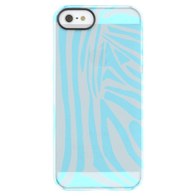 Blue Zebra Pattern Uncommon iPhone Case (Back)